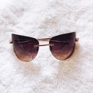 Ophelia Brown Floral Chic Sunglasses